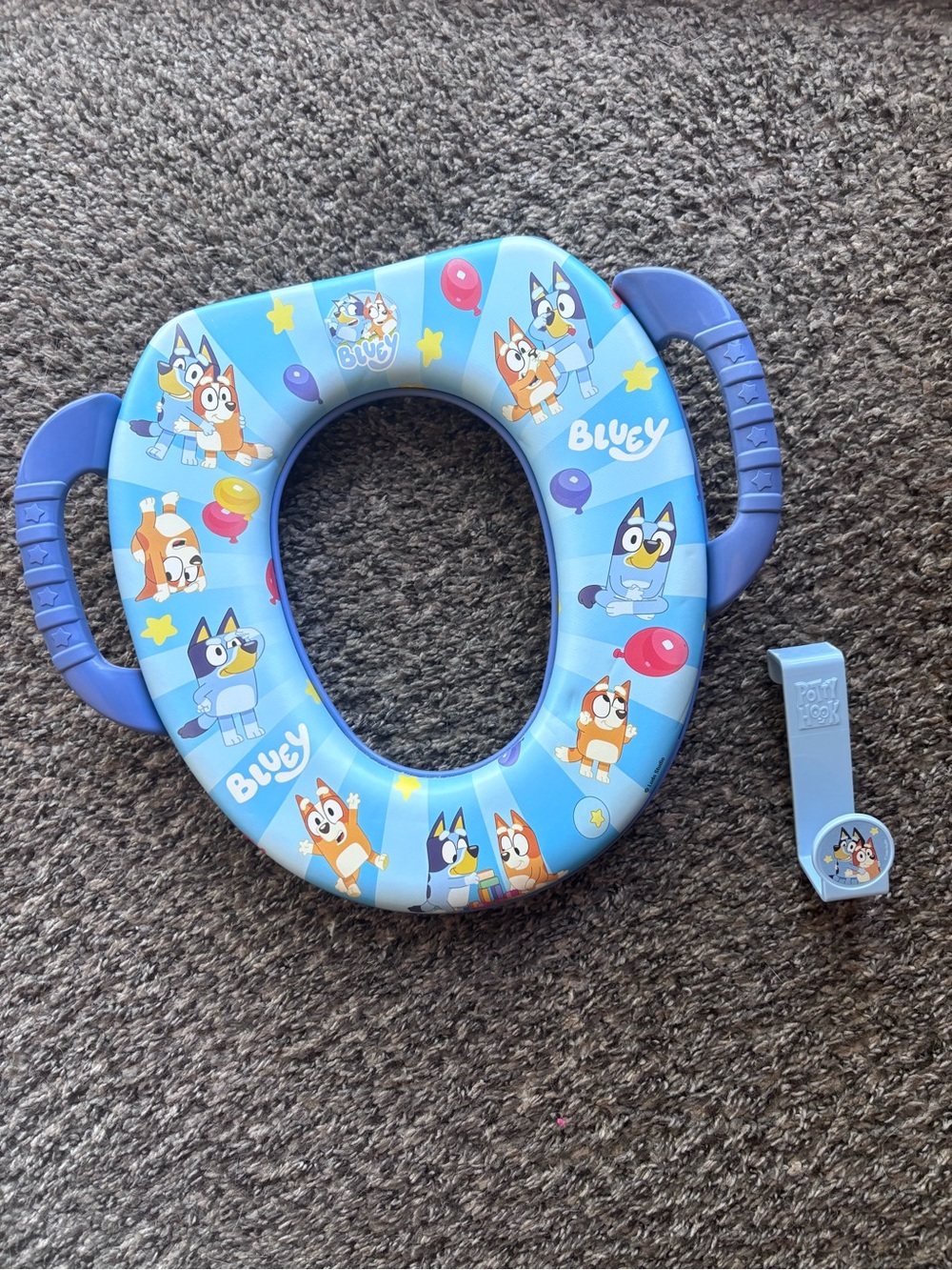 Bluey Padded Potty Seat with Handles - Blue